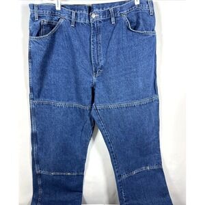 Dickies Men's Double Knee Workwear Rugged Denim Blue Jeans Size 44 X 30